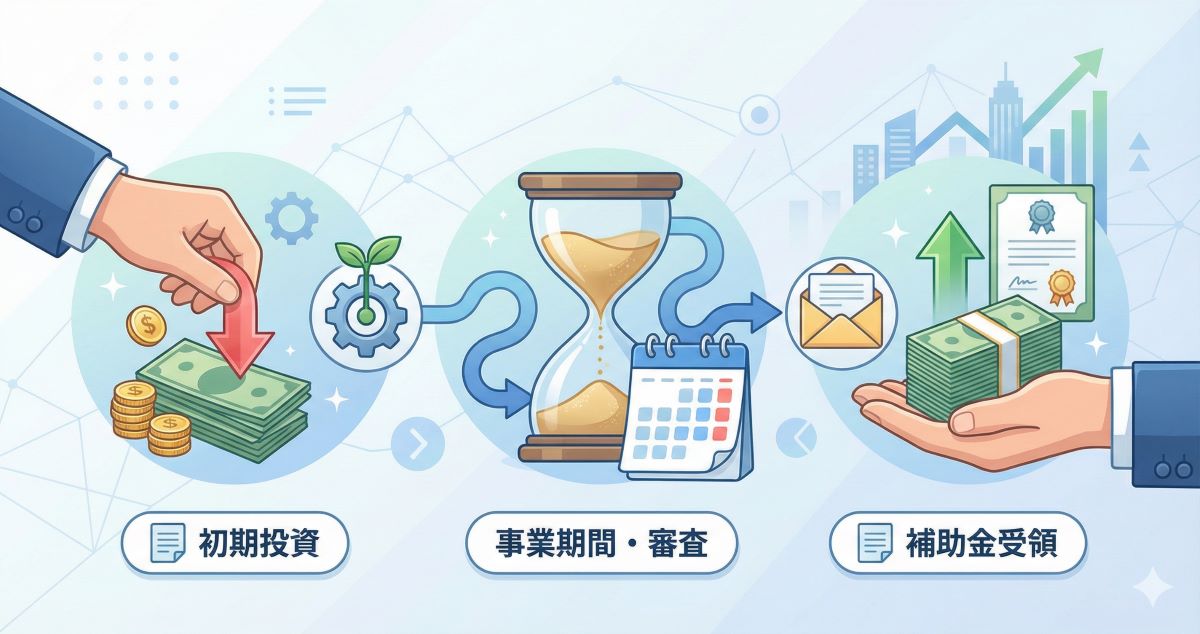 補助金は原則「後払い」：立替額の計算から資金繰り対策（つなぎ融資）まで、安全に取り切るための全知識