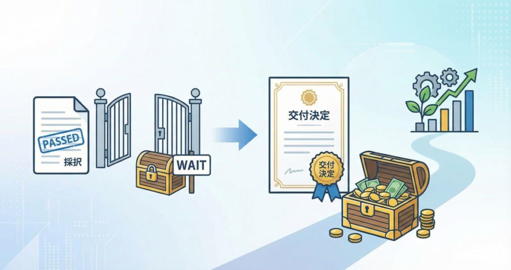 採択交付決定は別のアイコン