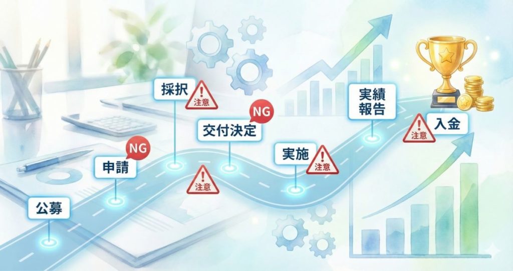 補助金の流れのアイコン