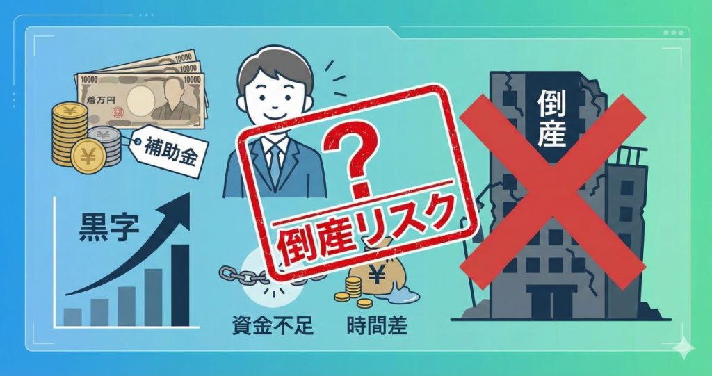 補助金で経営リスクのアイコン