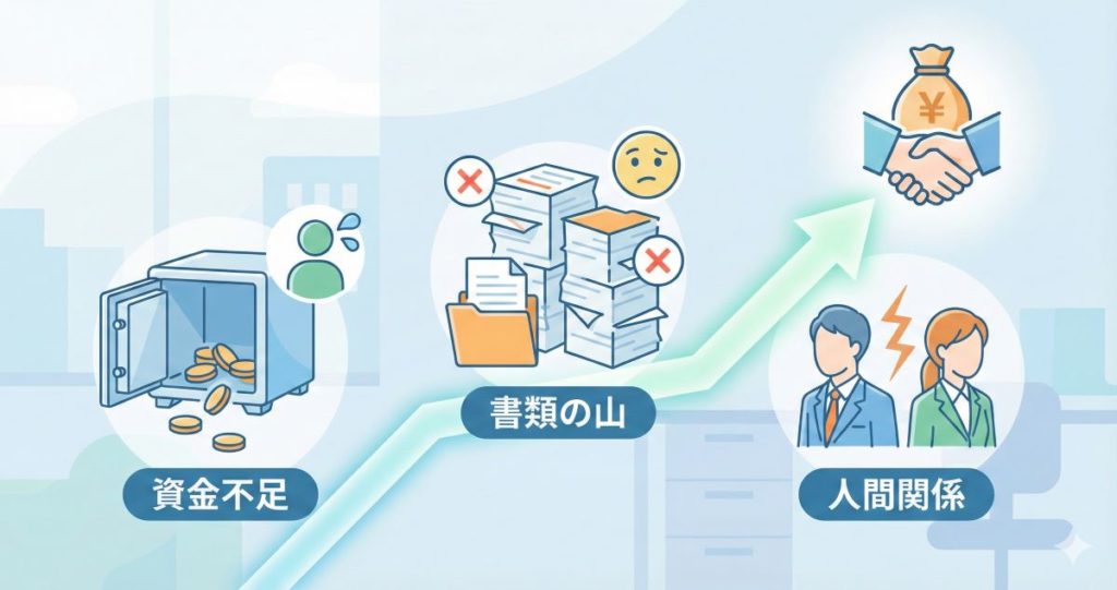 採択後３つの壁のアイコン