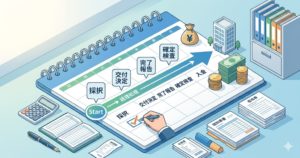 経理処理のタイミングのアイコン